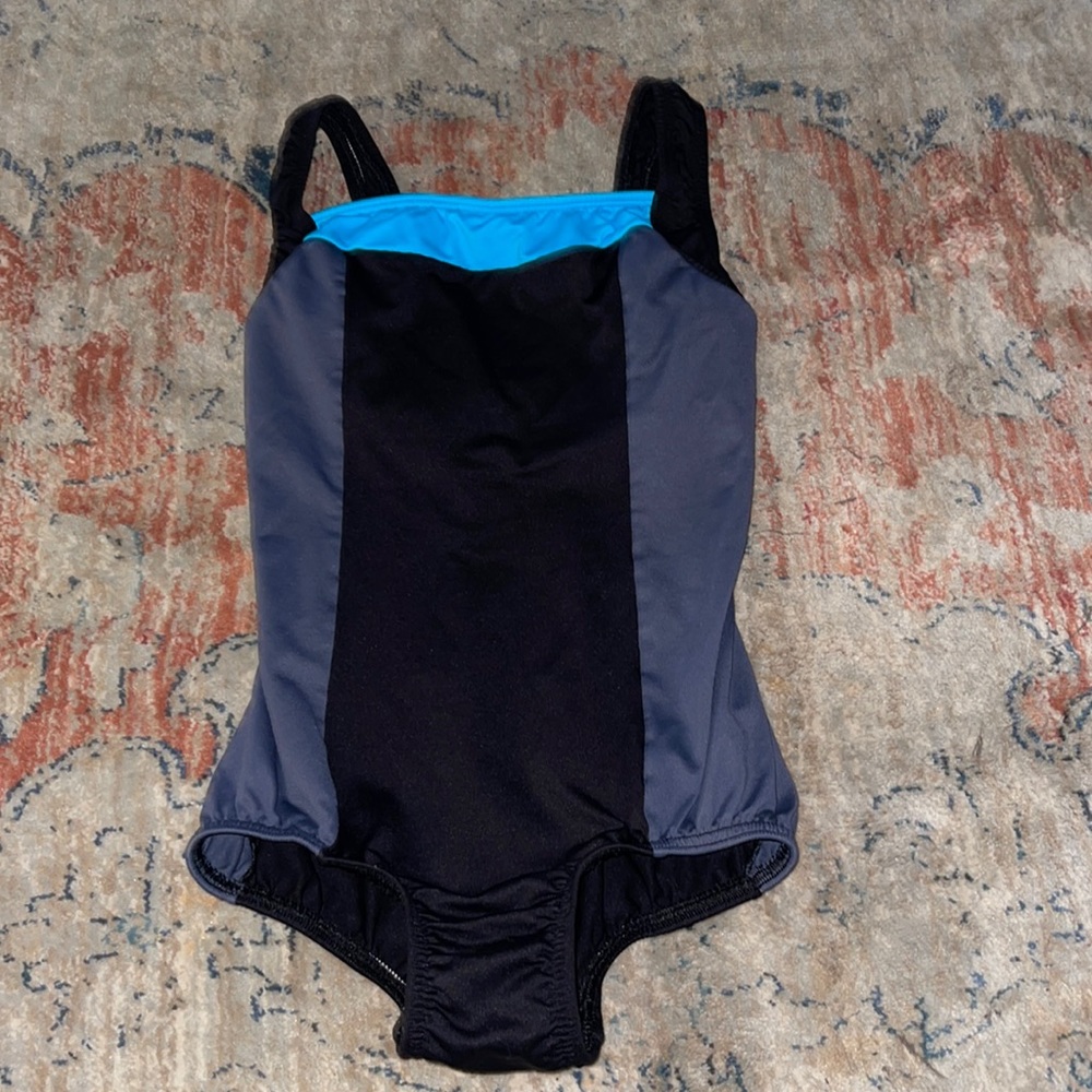 Black, Gray, Blue leotard